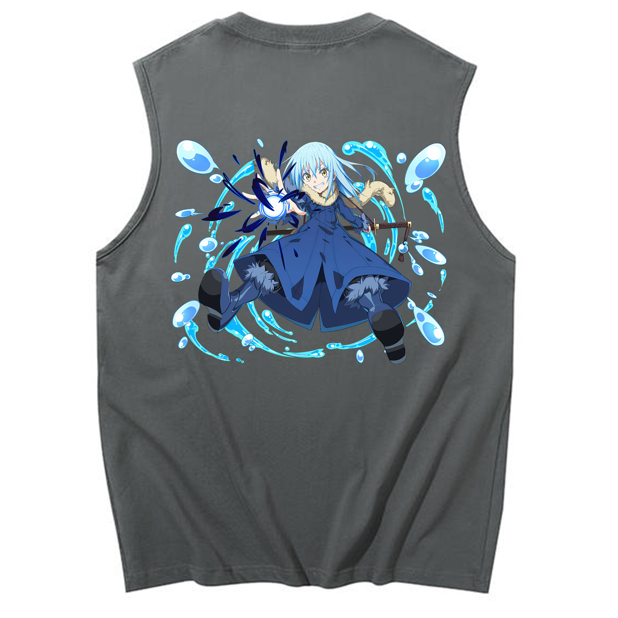 （画像用） 転スラ Regarding Reincarnated to Slime コットン100％タンクトップ（背面プリント）